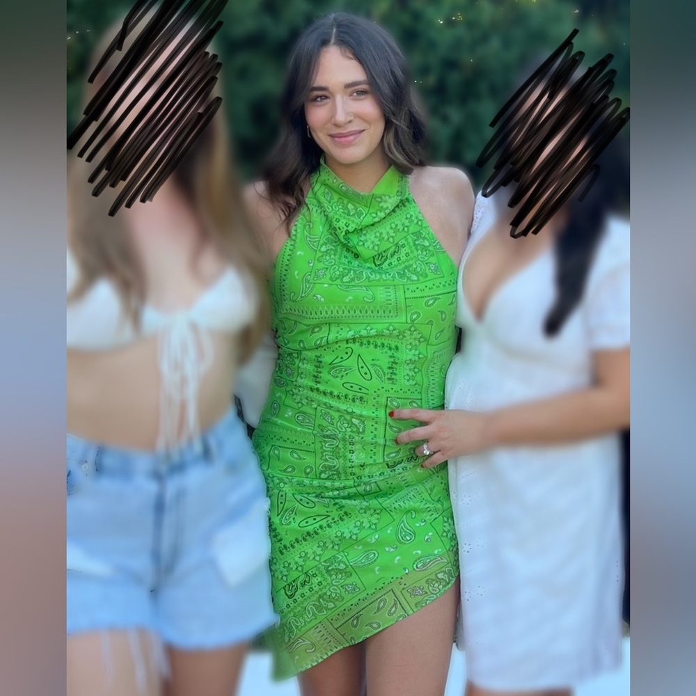 Amanda Uprichard— Samba Handkerchief Print Mini Dress